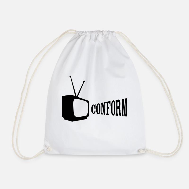 tv conform - Drawstring Bag - white