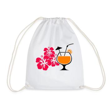 Boisson cocktail à l’hibiscus d’Hawaï - Sac de sport léger - blanc - Devant