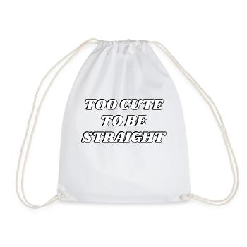 Trop mignon pour être hétéro - LGBTQ humour drôle - Sac de sport léger - blanc - Devant