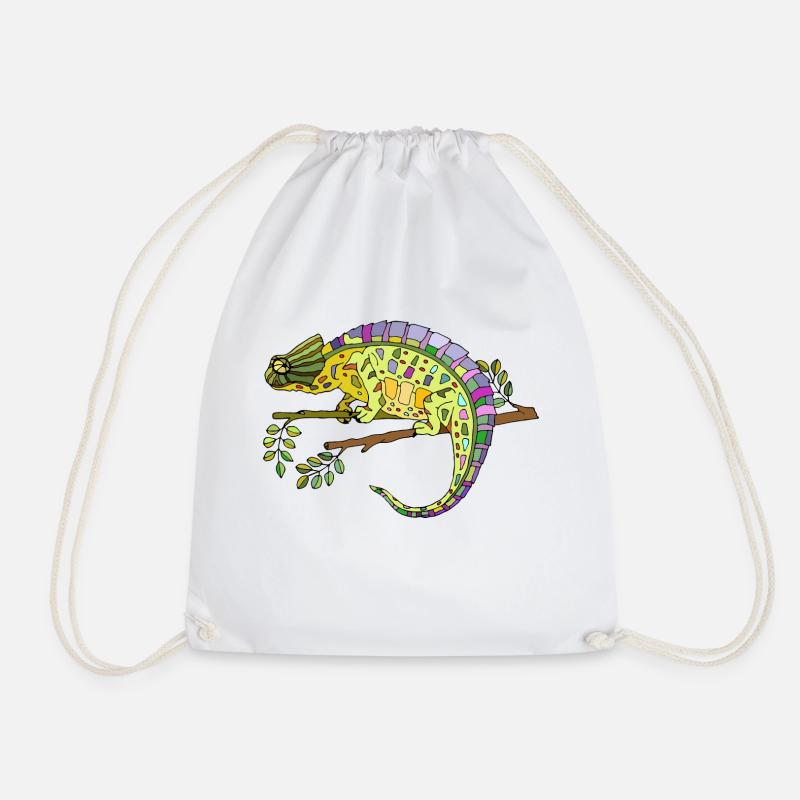 Chameleon - Drawstring Bag - white