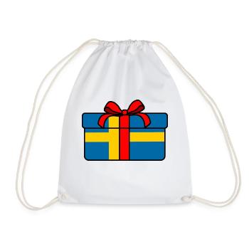 Drapeau de la Suède Noël - Sac de sport léger - blanc - Devant