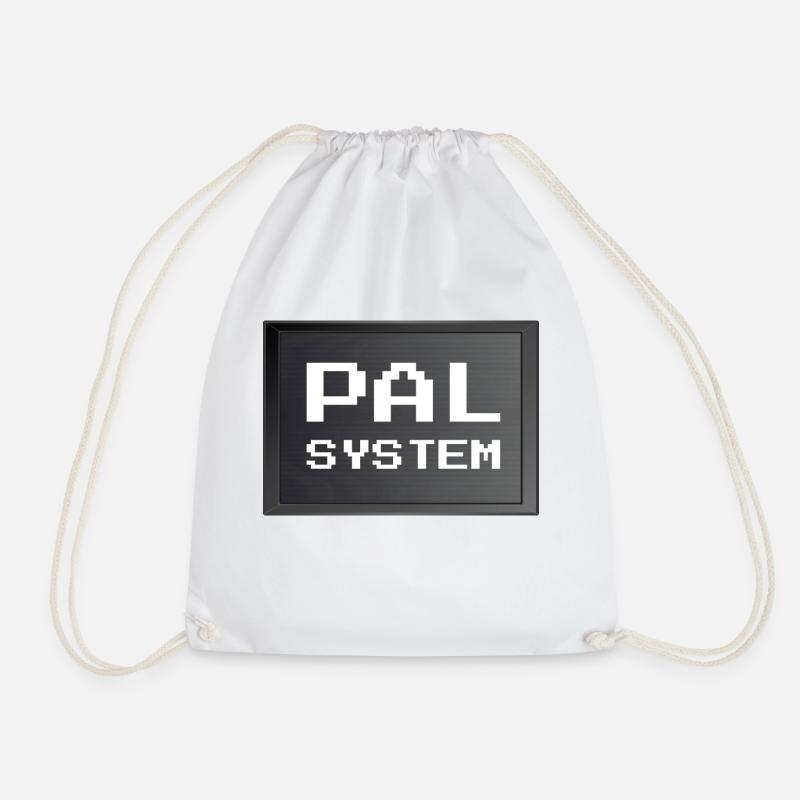Retrogaming - PAL-System - Turnbeutel - Weiß