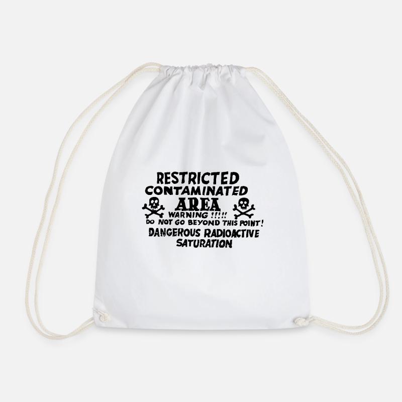 Restricted area - Drawstring Bag - white