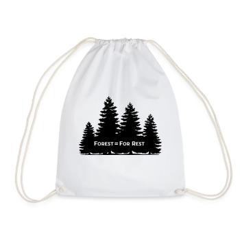 Forest = For Rest - Drawstring Bag - white - Front