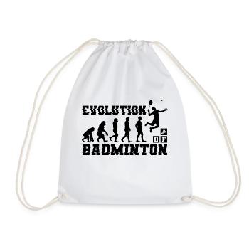 Badminton Evolution Silhouette - Turnbeutel - Weiß - Vorne