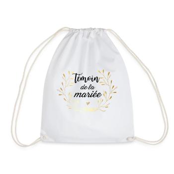 Témoin de la mariée couronne doré - Sac de sport léger - blanc - Devant