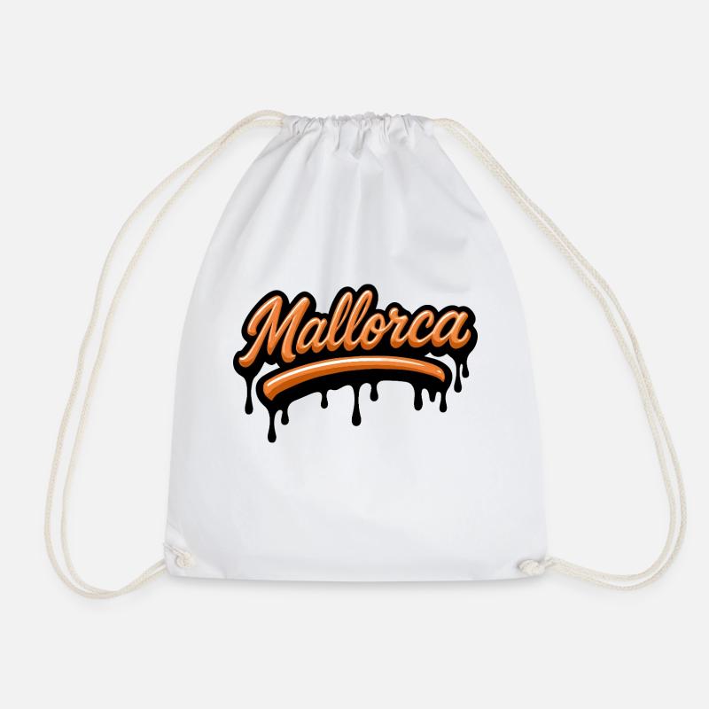 Mallorca Schriftzug - Turnbeutel - Weiß