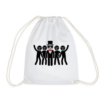 Team Groom - Drawstring Bag - white - Front
