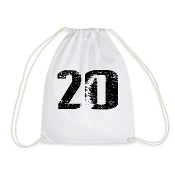 20 Number Leotard - Drawstring Bag - white - Front