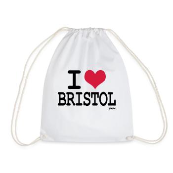 ich liebe bristol by wam - Turnbeutel - Weiß - Vorne