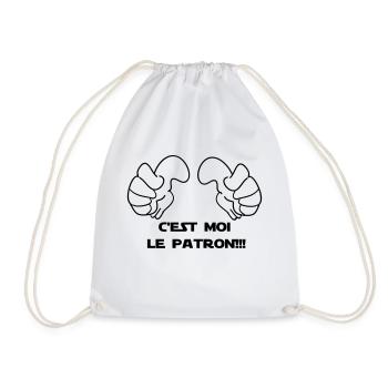 C'EST MOI LE PATRON - Sac de sport léger - blanc - Devant