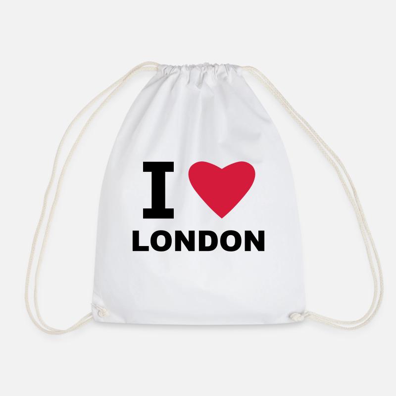 I love London - Drawstring Bag - white
