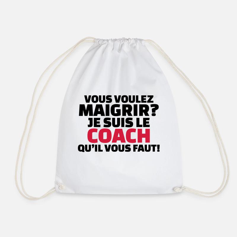 Vous voulez maigrir? je suis le coach - Sac de sport léger - blanc