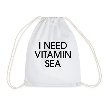 I NEED VITAMIN SEA - Turnbeutel - Weiß - Vorne