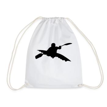 kayak sport - Drawstring Bag - white - Front