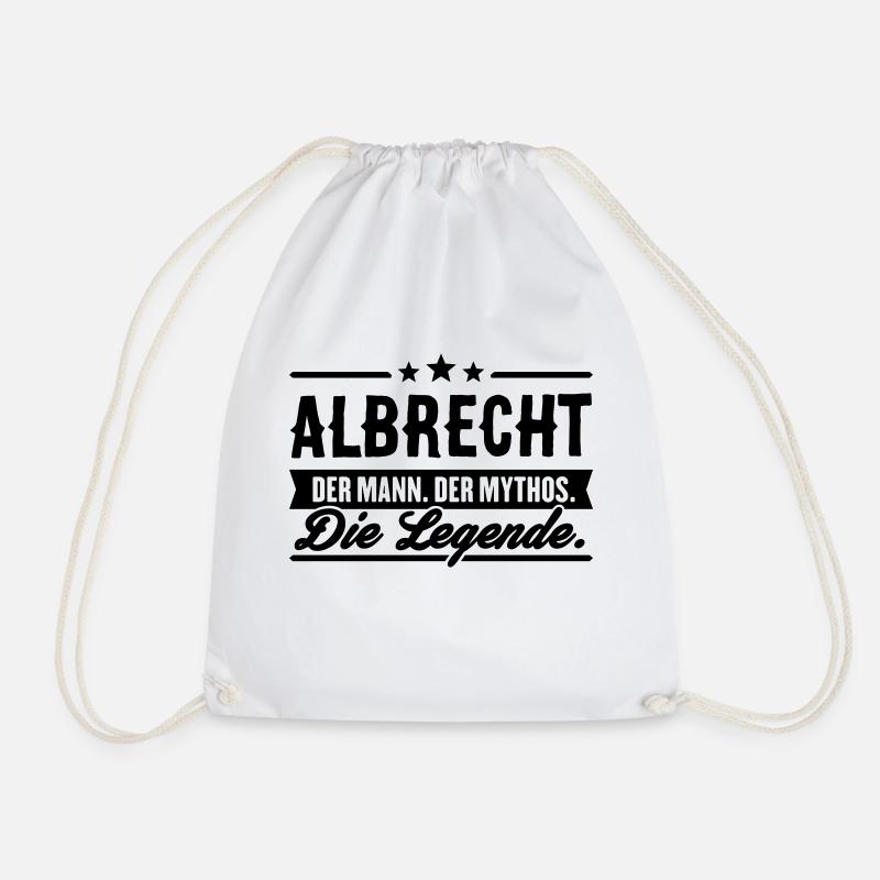 Mann Mythos Legende Albrecht - Turnbeutel - Weiß