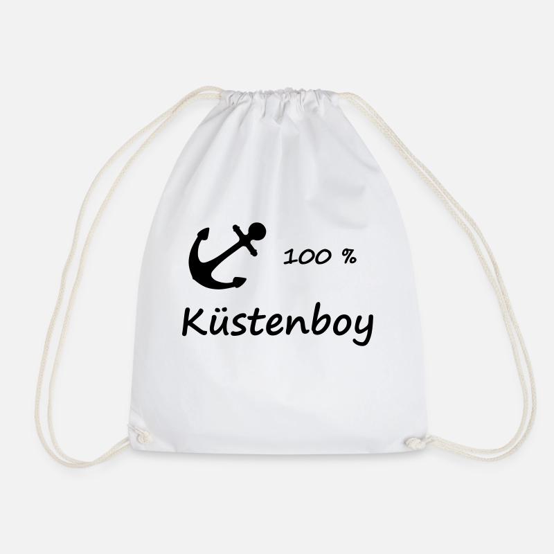 100 % Küstenboy - Turnbeutel - Weiß
