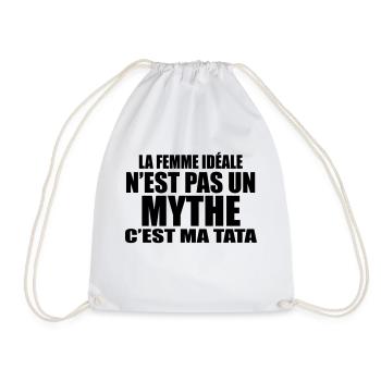 la femme idéale n'est pas un mythe c'est ma tata - Sac de sport léger - blanc - Devant