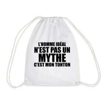 l'homme idéal n'est pas un mythe c'est mon tonton - Sac de sport léger - blanc - Devant
