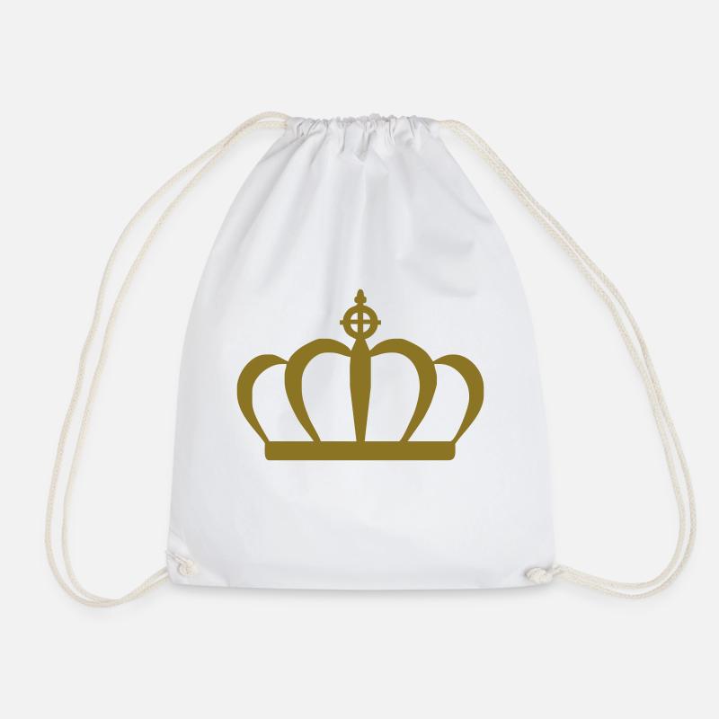 crown - Drawstring Bag - white