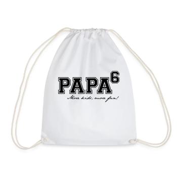 Papa hoch 6 - Turnbeutel - Weiß - Vorne