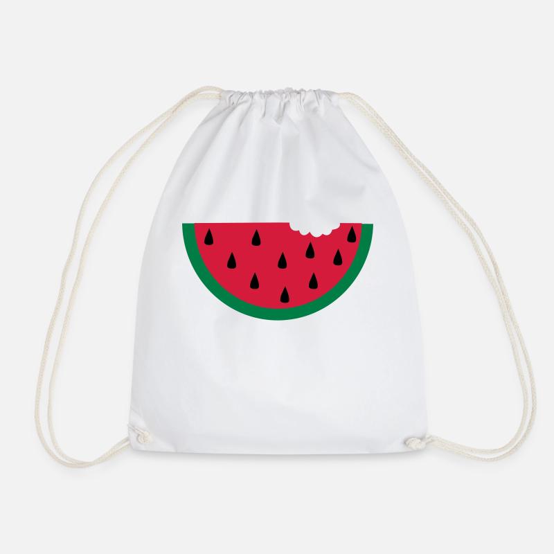 Melon watermelon watermelon fruit - Drawstring Bag - white