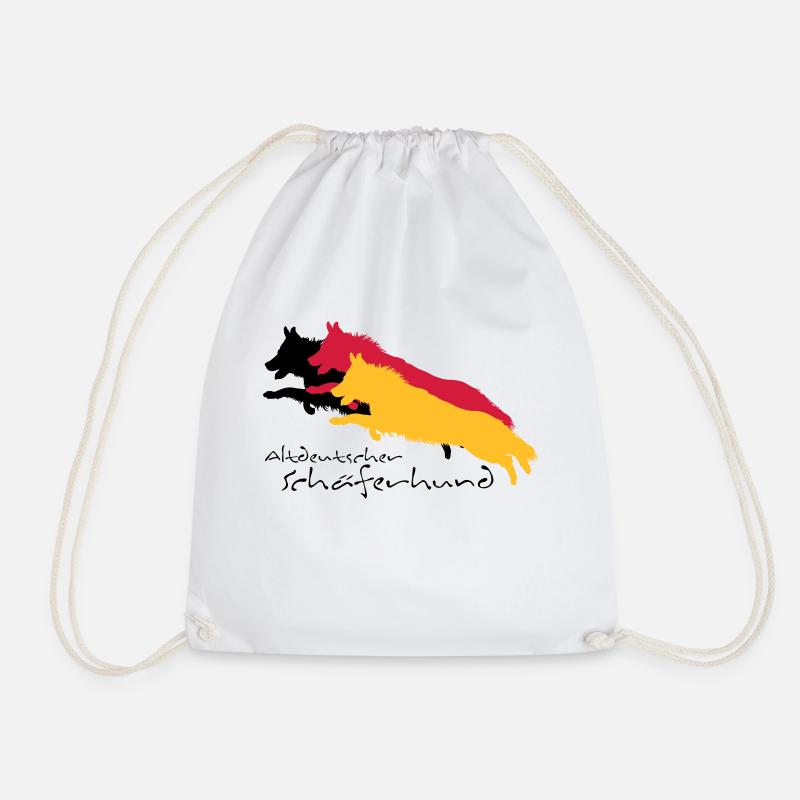 altdeutscher schäferhund - Turnbeutel - Weiß