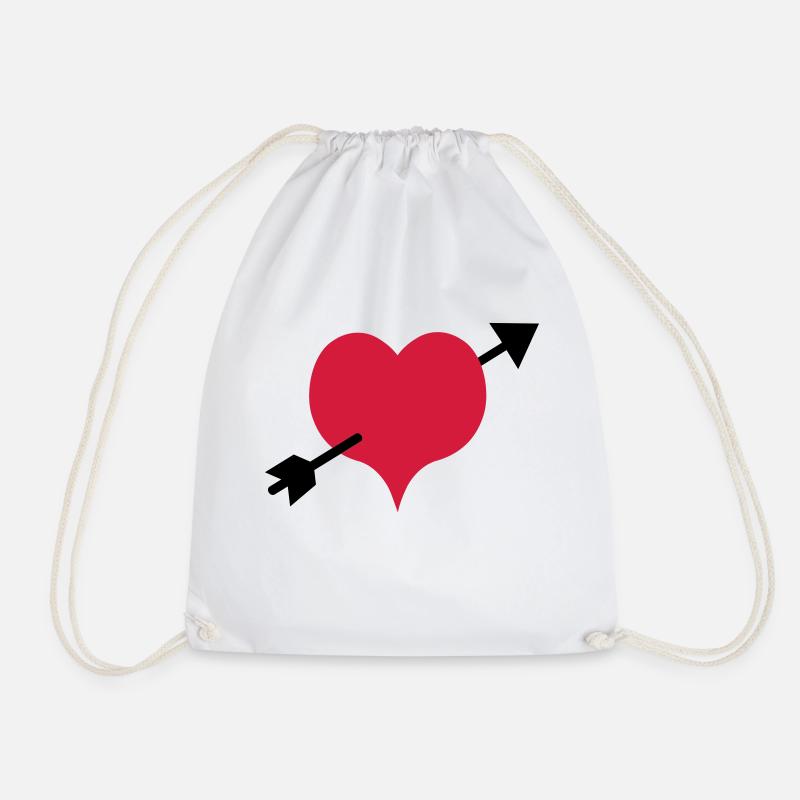 arrow - Drawstring Bag - white
