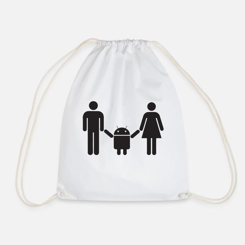 Android Baby - Drawstring Bag - white