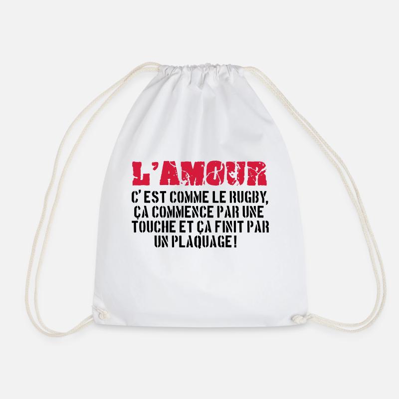 rugby - Drawstring Bag - white