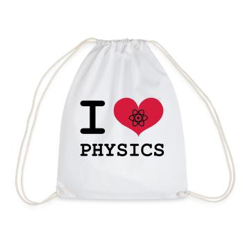 I Love Physics ! - Drawstring Bag - white - Front