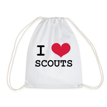 I Love Scouts - Turnbeutel - Weiß - Vorne