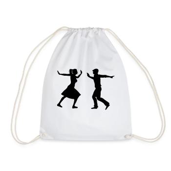 Lindy Hop Swing Tanzen Geschenk Tanz Shag Boogie - Turnbeutel - Weiß - Vorne