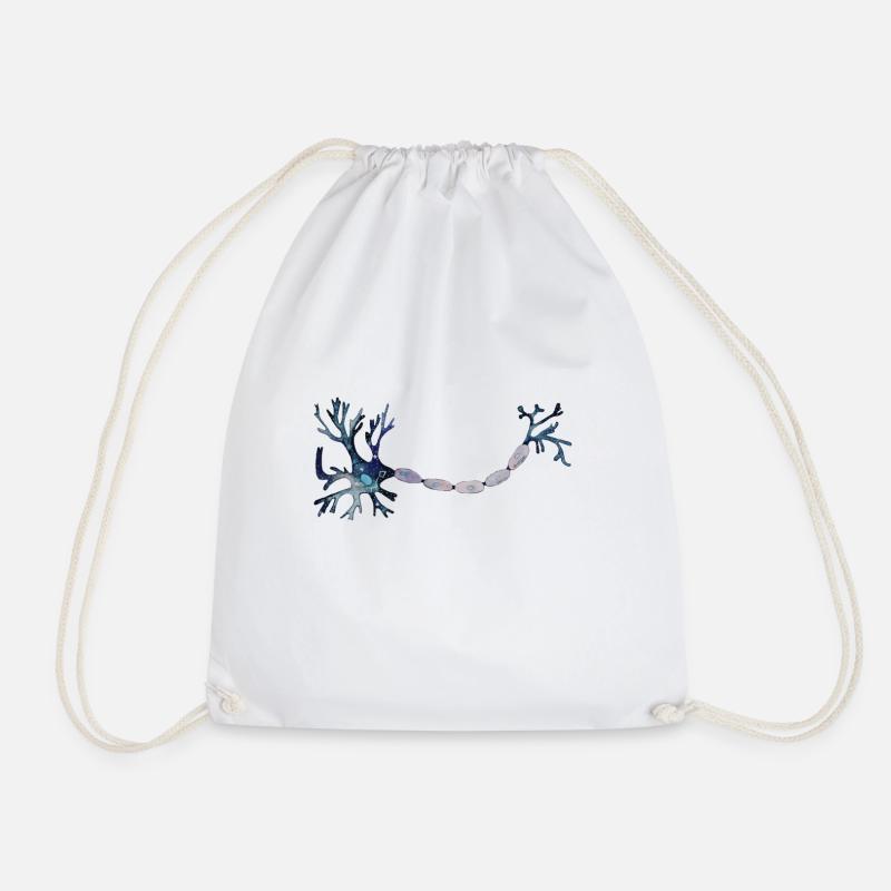 neuron - Drawstring Bag - white
