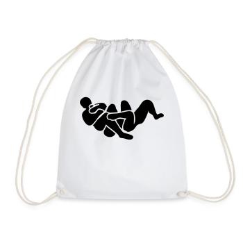 brazilian jiu jitsu bjj armbar illustrat - Turnbeutel - Weiß - Vorne