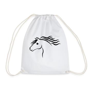 Horse Design - Drawstring Bag - white - Front