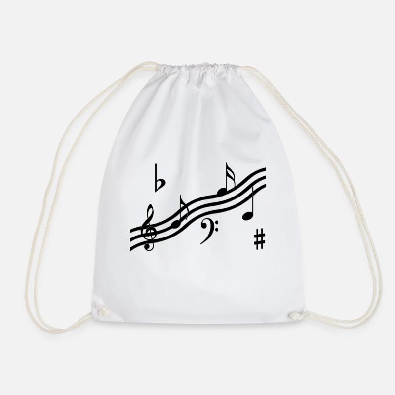 note de musique - Sac de sport léger - blanc