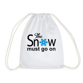 snow - Drawstring Bag - white - Front