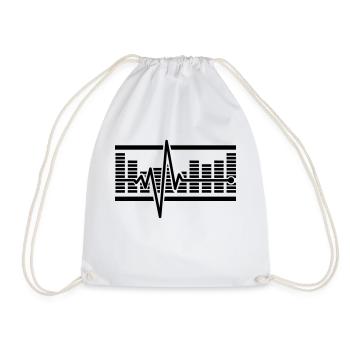 _beat_2_f1 - Drawstring Bag - white - Front