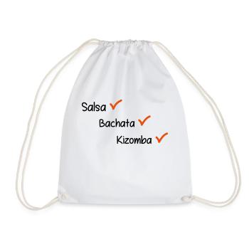 Salsa Bachata Kizomba - Drawstring Bag - white - Front