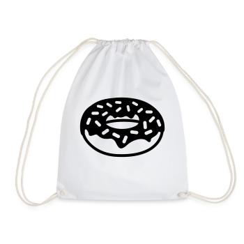 Donut - Drawstring Bag - white - Front