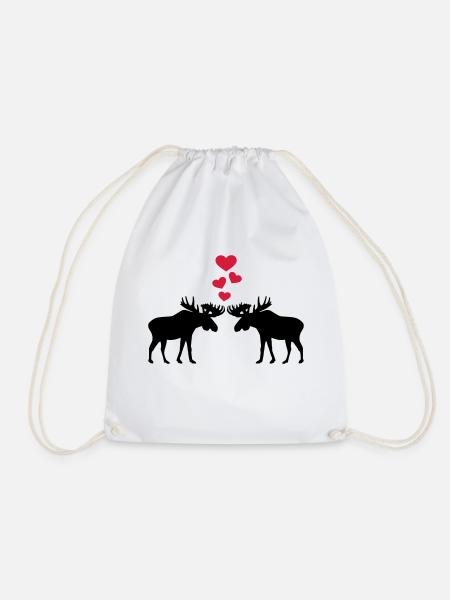 Elks - Drawstring Bag - white