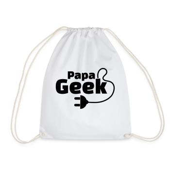 papa geek - Sac de sport léger - blanc - Devant