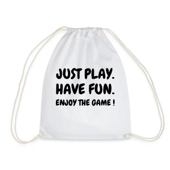 Quote - Sport - Training - Racket - Fun - Play - Turnbeutel - Weiß - Vorne