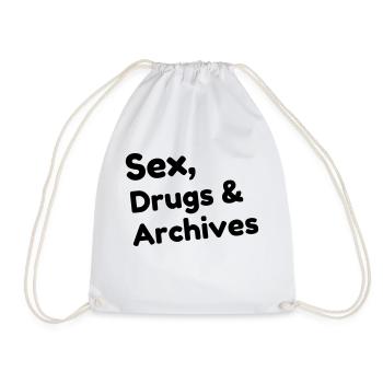 Archiviste / Archives / Travail / Métier / Job - Sac de sport léger - blanc - Devant