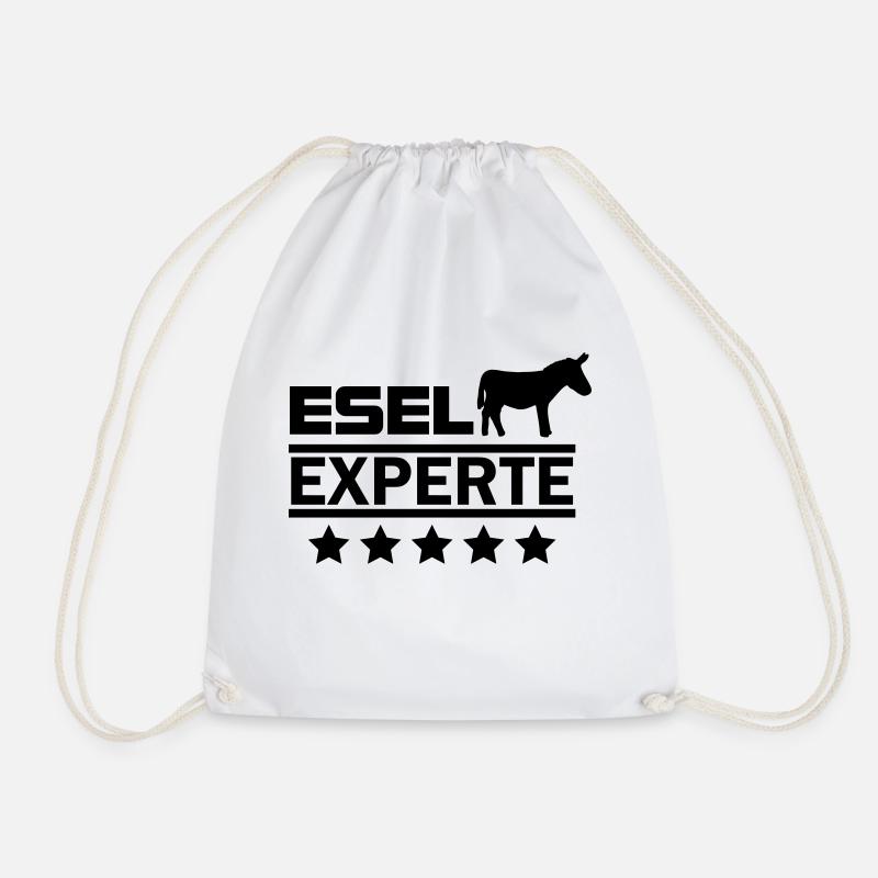 Esel Experte - Turnbeutel - Weiß