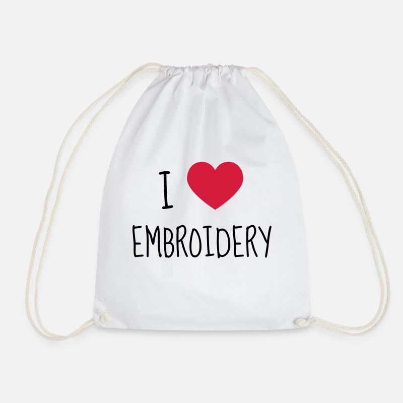 broderie / brodeuse / broder / aiguille - Sac de sport léger - blanc