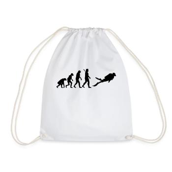 Evolution diving - Tauchen - Taucher - Tauchsport - Turnbeutel - Weiß - Vorne