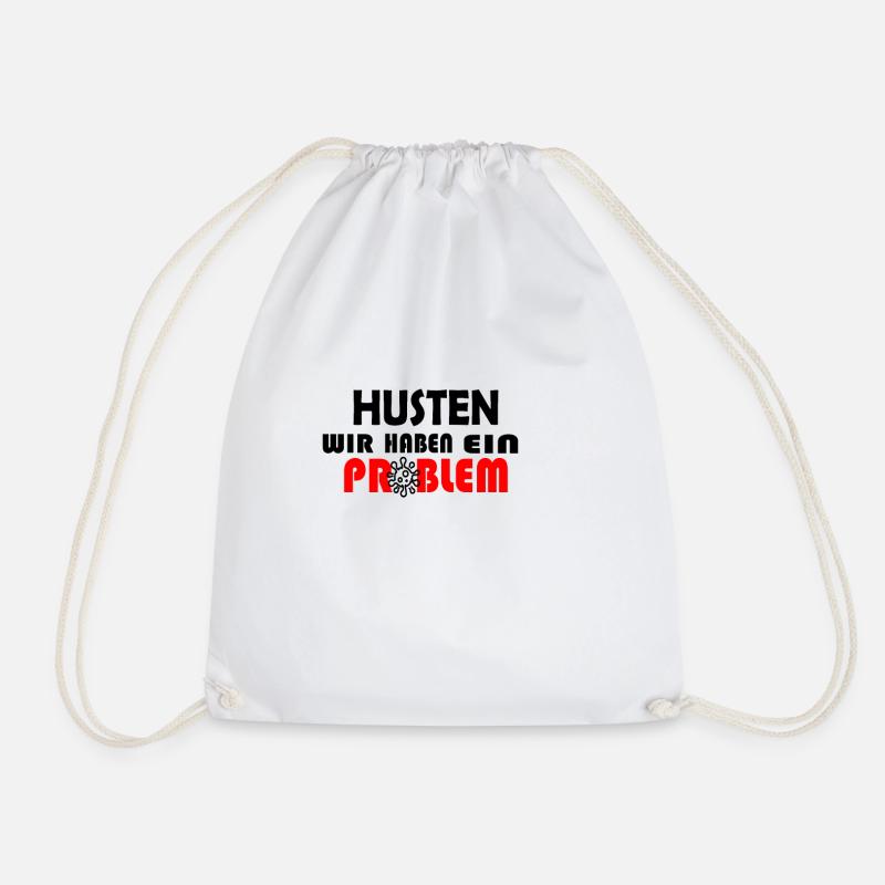 HUSTEN WIR HABEN EIN PROBLEM - Turnbeutel - Weiß