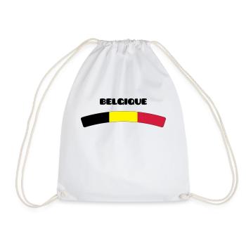Belgium - Drawstring Bag - white - Front